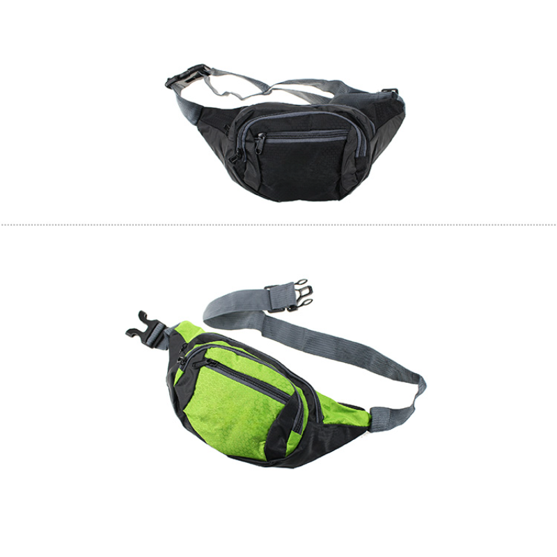 Waterproof Fanny Pack for Women Men with 4-Zipper Pockets, Promotional Fashion Waist Pack   for Hiking, Running, Travel, Cycling and Casual, MOQ 10