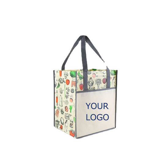 12.99" x 14.96" x 9.45" Foldable Non-woven Shopping Bag Large Capacity Lamination Tote Bag