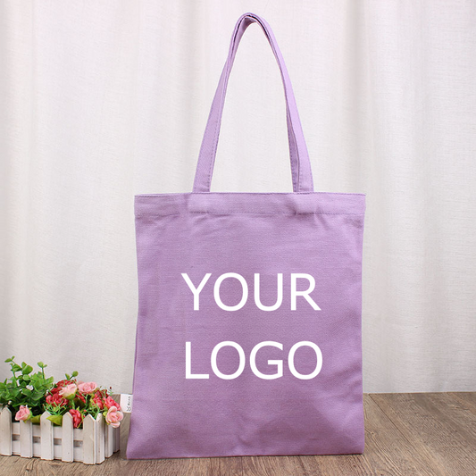 14.25" x 18.25"x 4.33" Canvas Lightweight Medium Reusable Grocery Shopping Cloth Bag with Your Logo