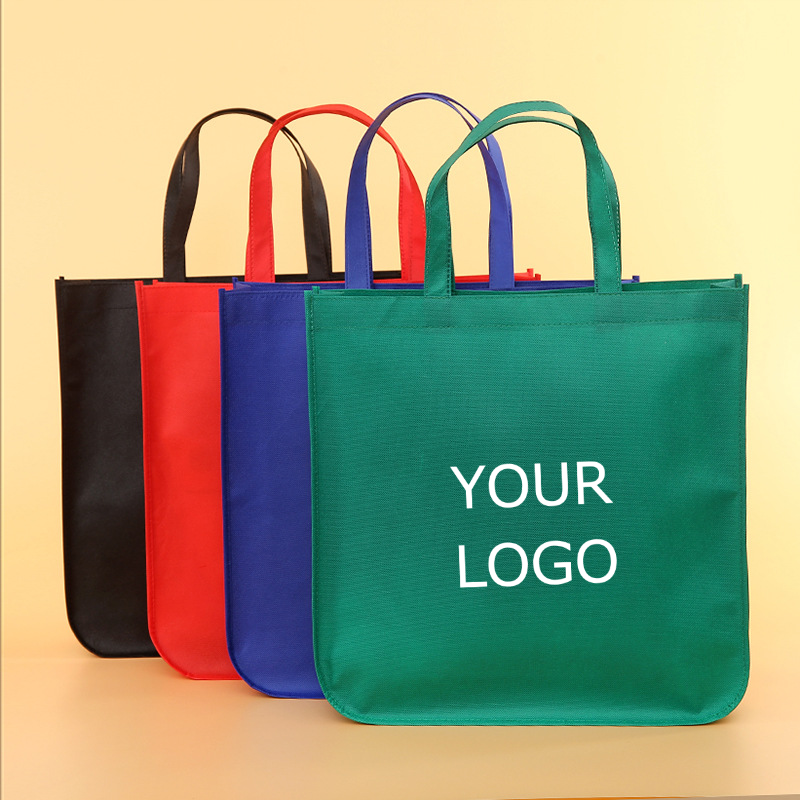 15.75"x15.75"x3.94" Non-woven Rounded Corner Tote Bag for Shopping