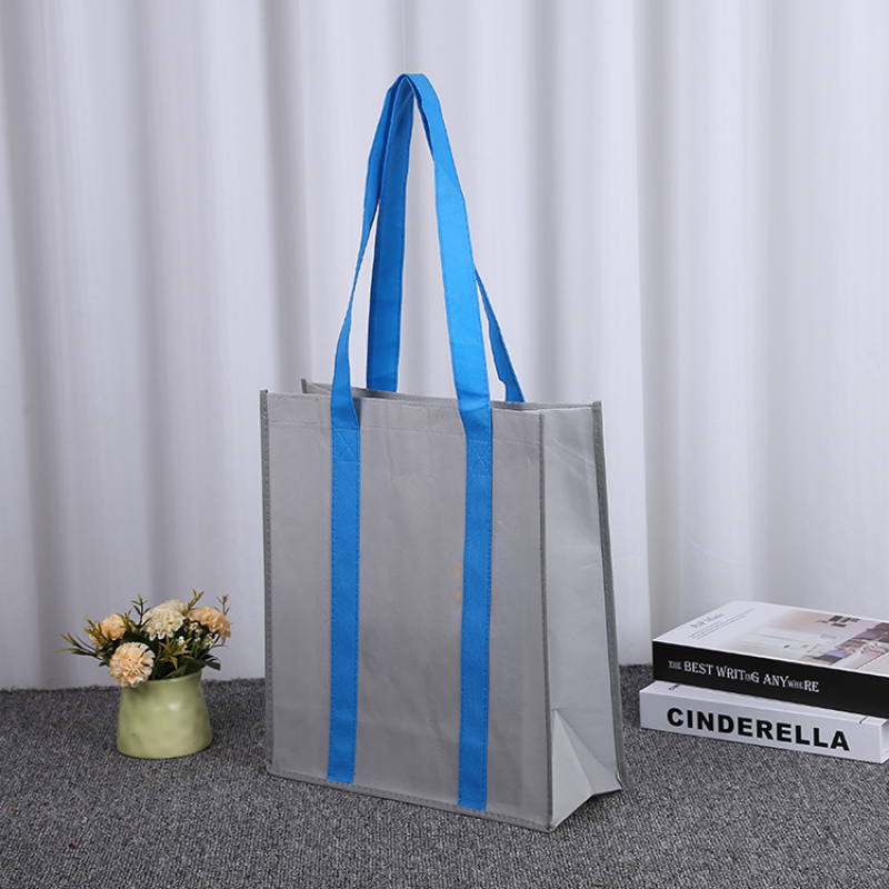 13" x 14.5"x 10" Custom Non-woven Fabric Grocery Bag with Long Reinforced Handles