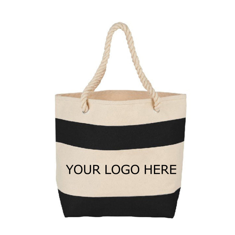 One Shoulder Printed Canvas Bag, Patchwork Colors Tote Bag with Rope Handles, 15.7" x 11.8" x 6.5"