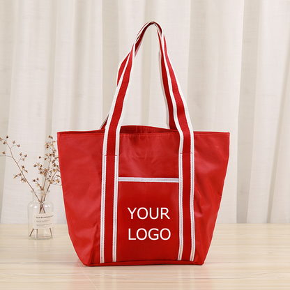 16.25" x 12.13"x 4.88" Custom Oxford Cloth Travel Bag with Long Handles Tote Bag for Shopping