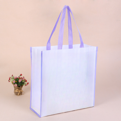 11.8" x 15.7" x 3.9" Reusable 80 GSM Spunbond Nonwoven Vertical Tote Bag for Travel Storage