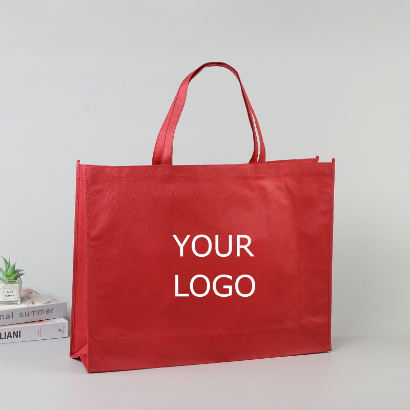 15.5" x 14"x 3.5" Foldable and Reusable Non-woven Shopping Bag with Your Logo