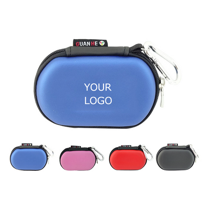 Small Oval Storage Cases, Portable Storage Bag for  USB Charging Cable, Bluetooth Headphone, Headset, MOQ 20