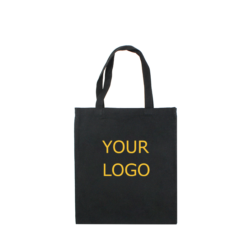 13.8" x 16.5" Custom Black 10 oz Canvas Grocery Bag MOQ 10