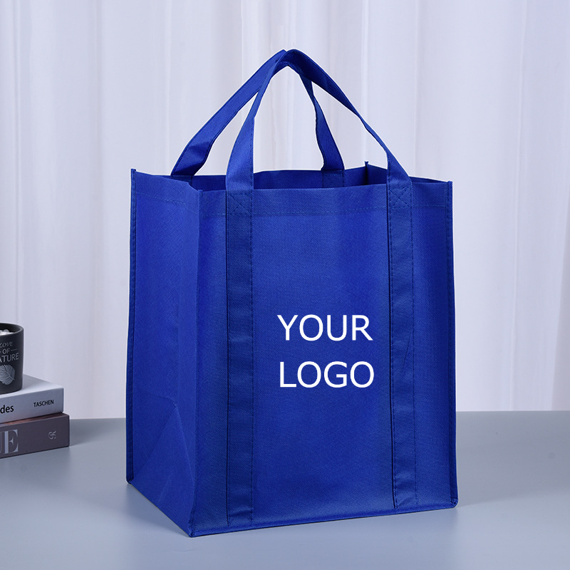 13" x 14.5"x 10" Foldable and Reusable Non-woven Shopping Bag with Reinforced Handles