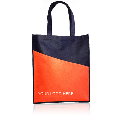 15.0" x 12.6" x 3.9" Creative Color-blocking Nonwoven Tote Bag with Your Logo