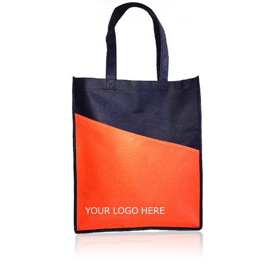 15.0" x 12.6" x 3.9" Creative Color-blocking Nonwoven Tote Bag with Your Logo