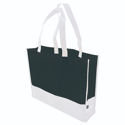 15" x 11.5"x 3" Fashionable Color-block Non-Woven Tote Bags with Your Logo