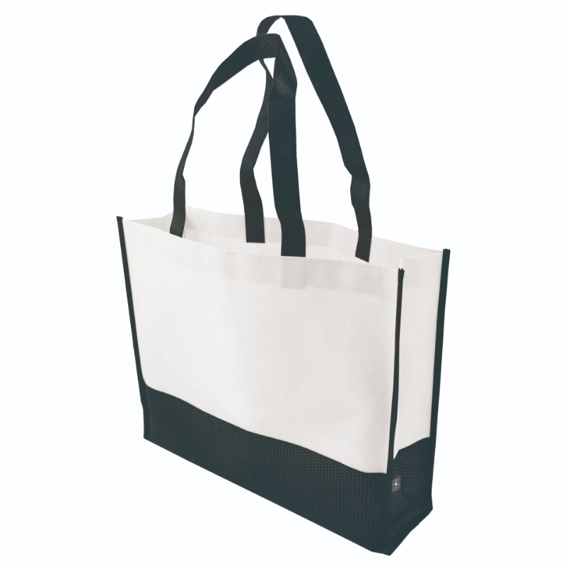 15" x 11.5"x 3" Fashionable Color-block Non-Woven Tote Bags with Your Logo