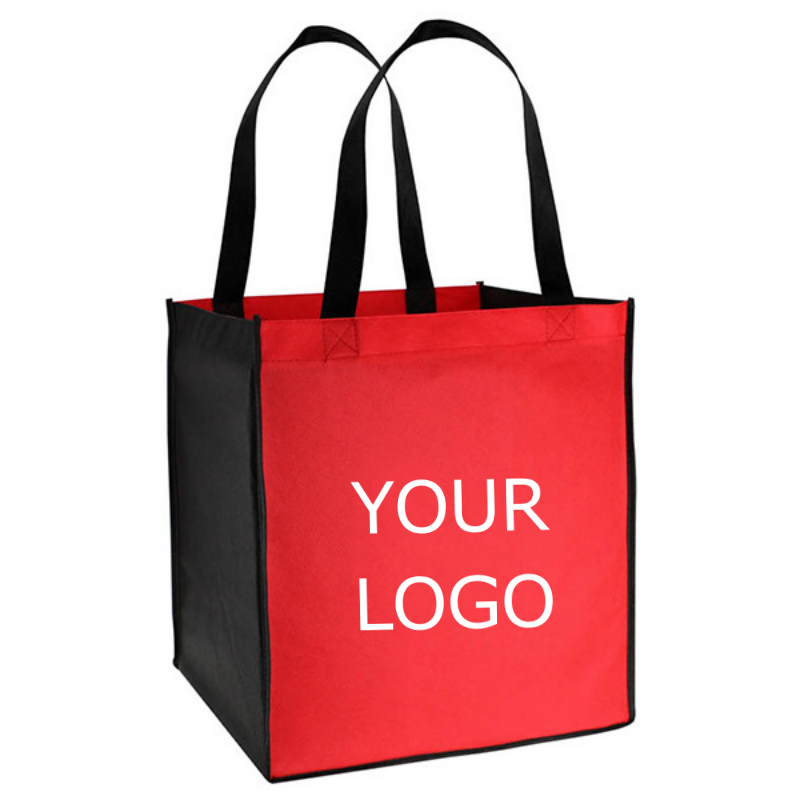 10" x  8" x 4" Reusable Non Woven Fabric Tote Bag with Handles for Shopping Merchandise Trip Weeding Birthday Party Favor