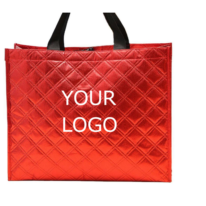 13" x 13.75"x 3" Custom Fashionable  Shopping Bag 3-layer Non-woven Bag