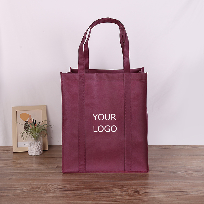 13"x 15"x 10" Multifunctional Non-Woven Large Capacity Tote Bags with Reinforced Long Handles for Shopping & Picnic