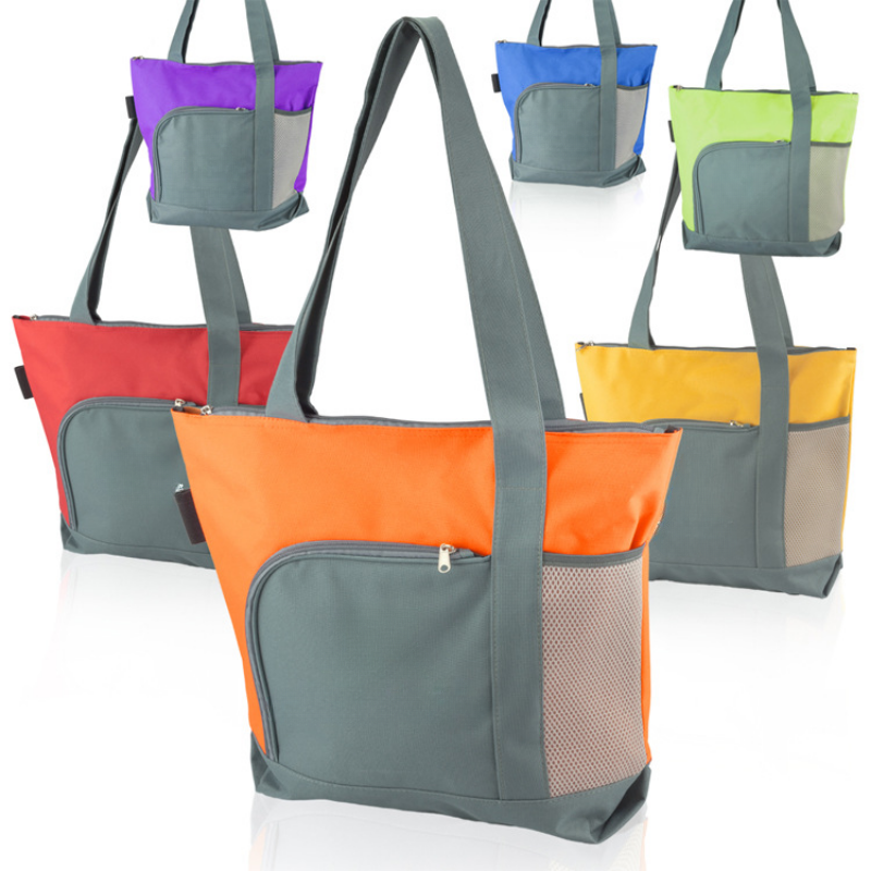 16.54"x14.49"x4.53" Waterproof Oxford Cloth Foldable Shopping Bag Portable Patchwork Tote Bag