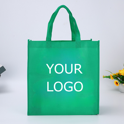 12" x 12.75"x 8" Durable, Recyclable,Washable Tote Bag Foldable, Portable Non-woven Shopping Bag