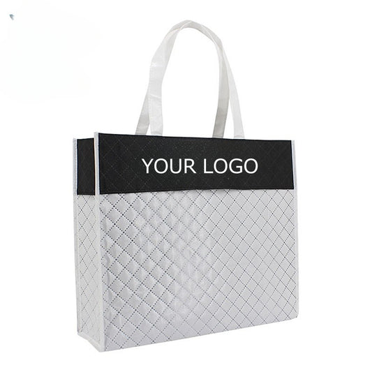 13" x 13.75"x 3" Fashion High-end Clothing Shopping Bag non-woven Eco-friendly Bag with Your Logo