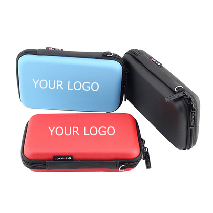 High Quality Cable Storage Bag, Custom PU Leather Storage Organizer, Shockproof,  7.5" x 4.7", MOQ 20