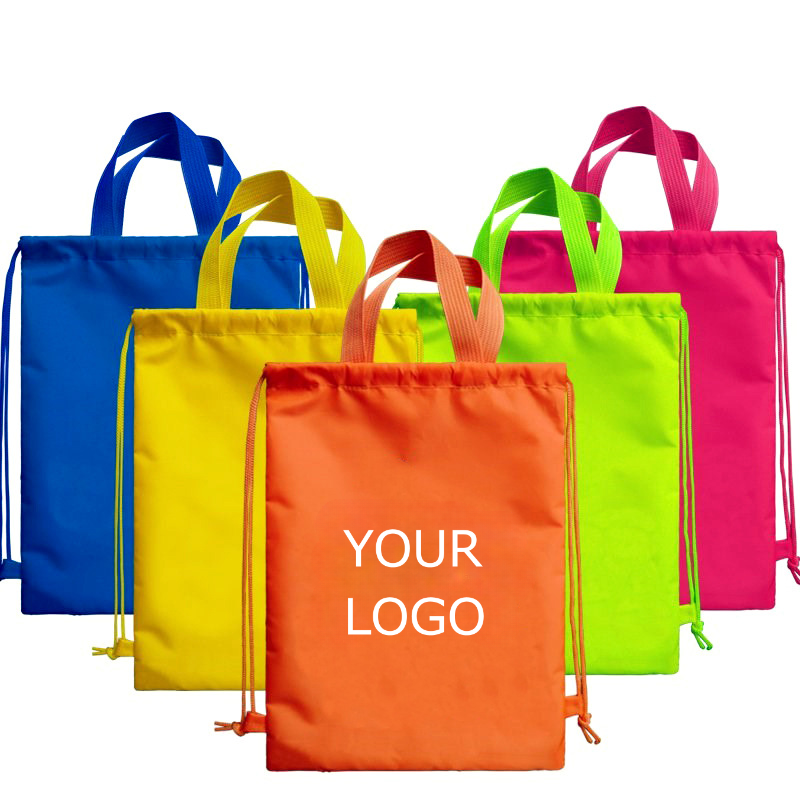 13" x 16.5" Multicolor Non-Woven Promotional Drawstring Bag