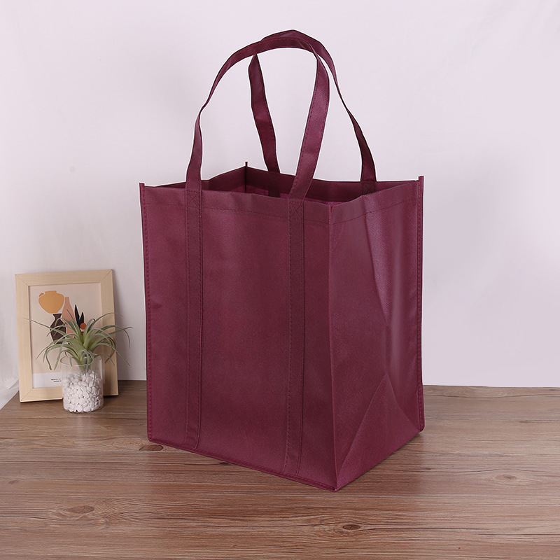 13"x 15"x 10" Multifunctional Non-Woven Large Capacity Tote Bags with Reinforced Long Handles for Shopping & Picnic