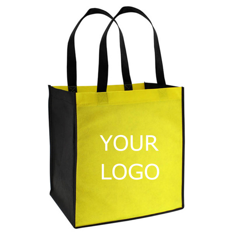 10" x  8" x 4" Reusable Non Woven Fabric Tote Bag with Handles for Shopping Merchandise Trip Weeding Birthday Party Favor