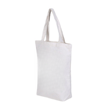 Cotton Canvas Tote Bag Promotional Portable Shopping Bag, 15" x 16" x 4"