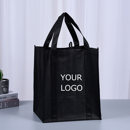 13" x 14.5"x 10" Foldable and Reusable Non-woven Shopping Bag with Reinforced Handles