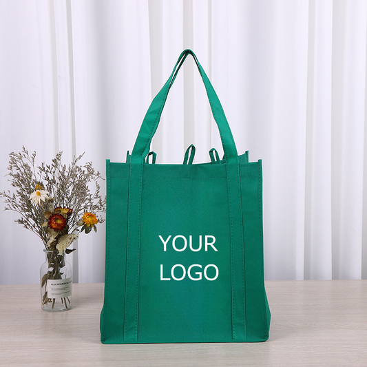 8" x 10"x 4" Custom Portable Shopping Bag with Long Reinforced Handles for Shopping for Groceries Clothes Food Storage