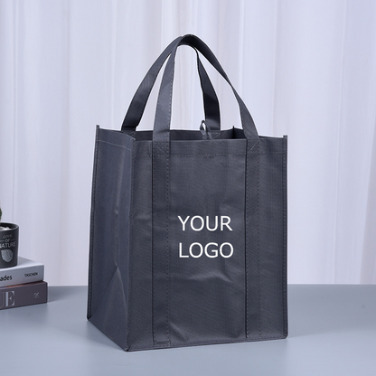 13" x 14.5"x 10" Foldable and Reusable Non-woven Shopping Bag with Reinforced Handles