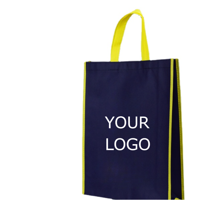 11.8" x 11.8" x 3.9" Custom Reusable Non Woven Bag with Handles for Groceries and Shopping