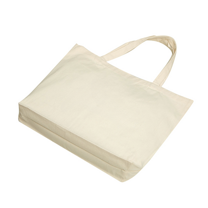 Sample For 15.0"x 12.6"x 4.0" Custom 10 oz  Reusable Natural Grocery Shopping Canvas Bag MOQ 10