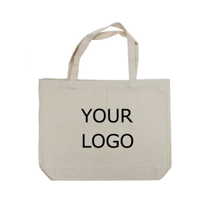 16.5" x 12.6"x 4.0" Custom 10 oz Canvas Reusable Shopping Bag for Promotion Branding Gift MOQ 10