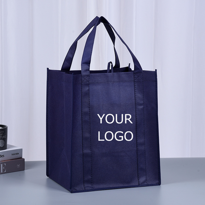 13" x 14.5"x 10" Foldable and Reusable Non-woven Shopping Bag with Reinforced Handles