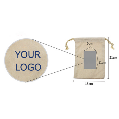 5.9" x 8.3" Promotional 10 oz Canvas Drawstring Bag for Home Storage MOQ 10