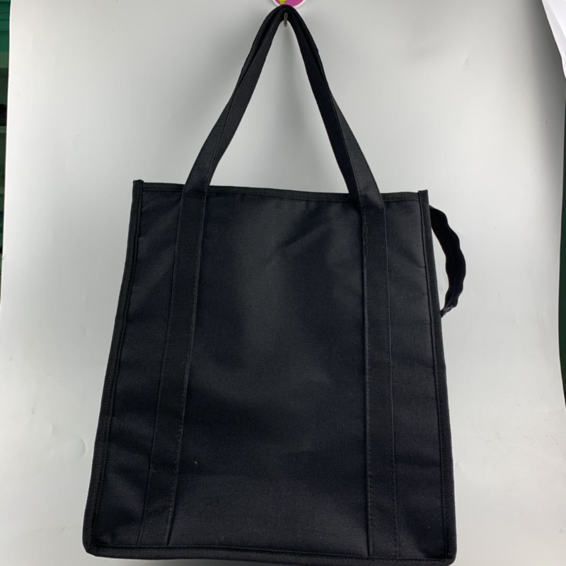 12"x 13"x 8" Black Zippered Insulated Bag with Reinforced Handles