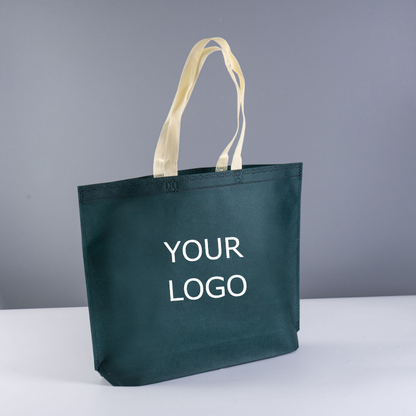 17.72"x14.17"x3.94" Custom Thickened Non-woven Tote Bag Foldable and Reusable Shopping Bag