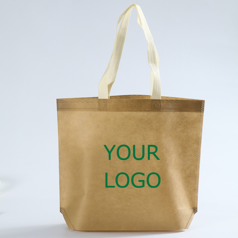 17.72"x14.17"x3.94" Custom Thickened Non-woven Tote Bag Foldable and Reusable Shopping Bag