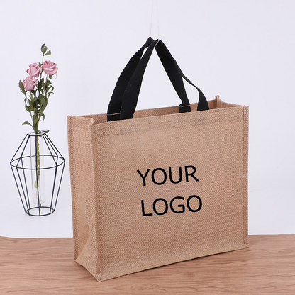 16"x 12"x 6" Customized Fashion Linen non-woven Tote Bag for Shopping and Groceries