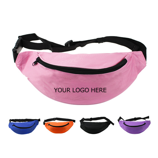 Canvas Fanny Pack for Women Men, Crossbody Waist Bag Purse, Large Capacity Custom Belt Bag for Travel Walking, MOQ 10