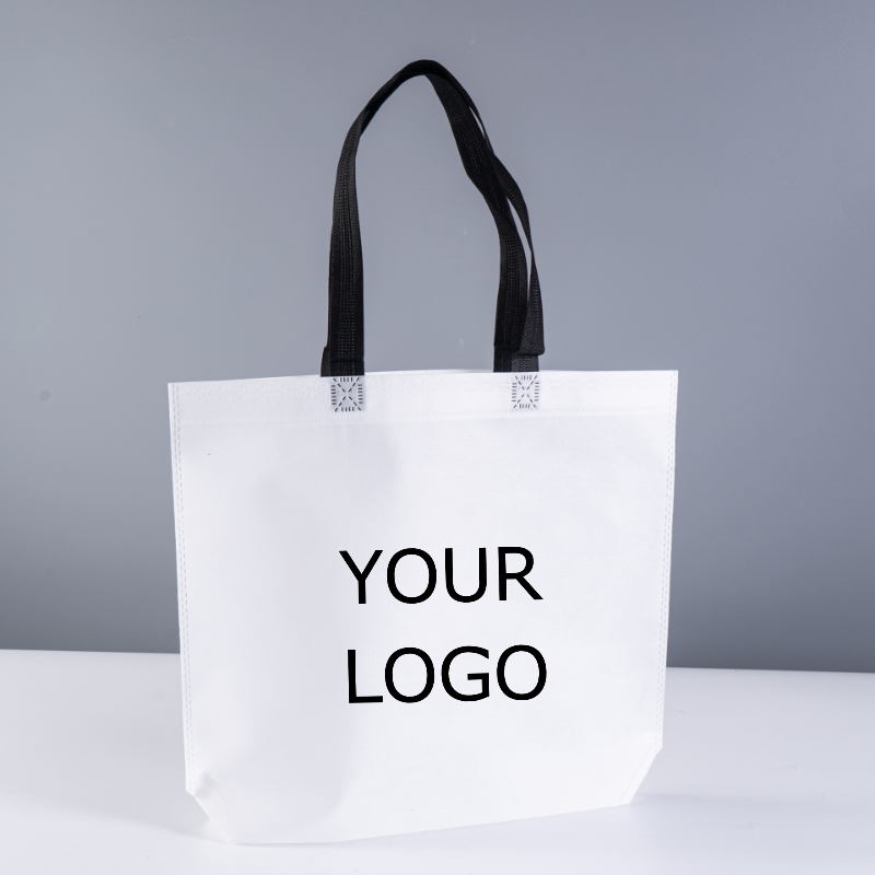 17.72"x14.17"x3.94" Custom Thickened Non-woven Tote Bag Foldable and Reusable Shopping Bag