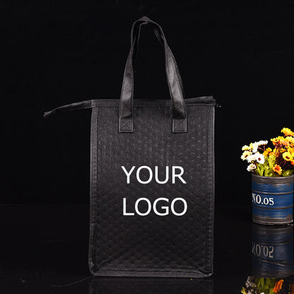 9" x 13"x 6.5" Insulated Grocery Bag Food Delivery Tote Picnic Basket Cooler Bag Warmer Pouch for Home Restaurant Travel