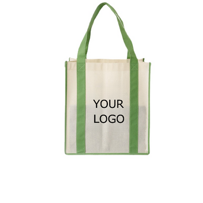 12.6" x 12.6" x 7.1" Non Woven Reusable Bags for Groceries Heavy Duty Grocery Tote Bags with Reinforced Handles