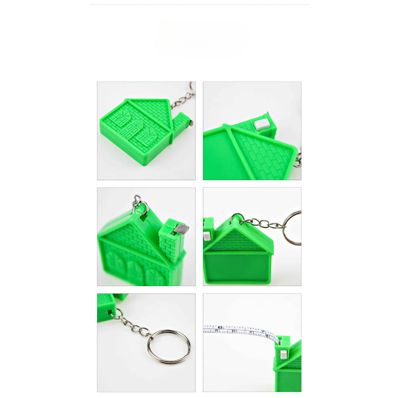 House-shaped Tape Measure,  1M, Key Tag,  Key Chain, MOQ 100