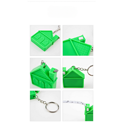 House-shaped Tape Measure,  1M, Key Tag,  Key Chain, MOQ 100