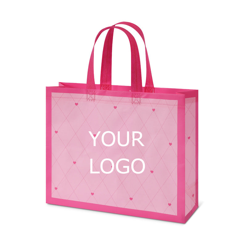 12.60"x10.24"x3.94" Lamination Non-woven Shopping Tote Bag Eco-friendly Storage Bag