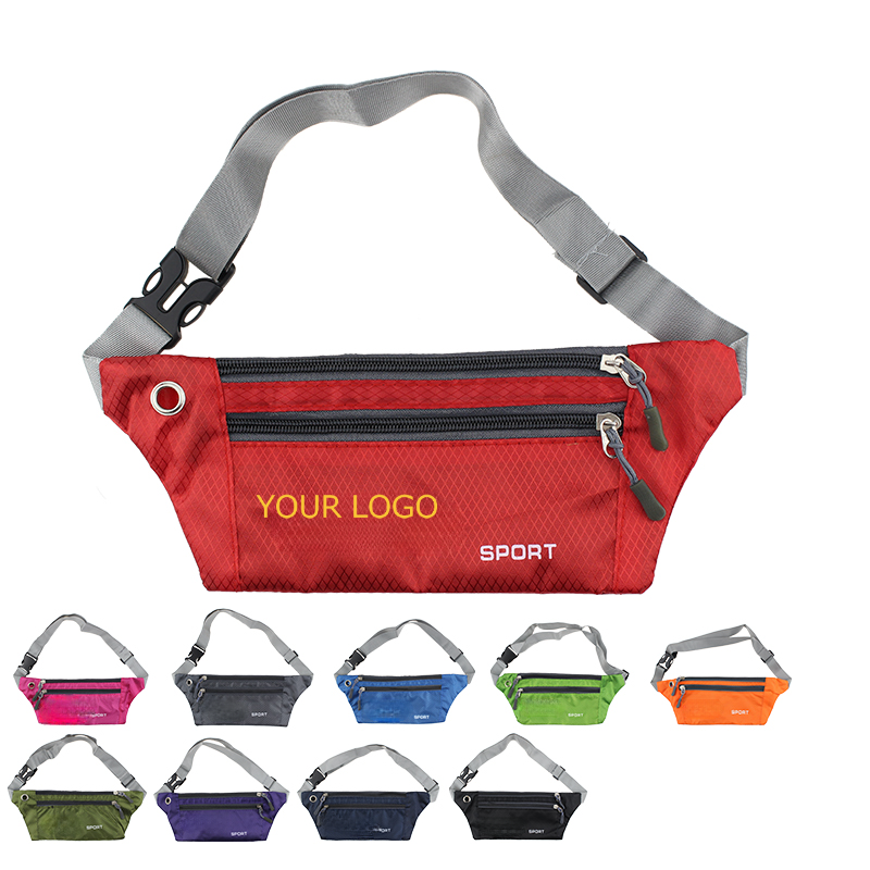 Sports Fanny Pack, Waist Pack Bag, Bum Bag for Travel, 11.8" x 4.3",  MOQ 10