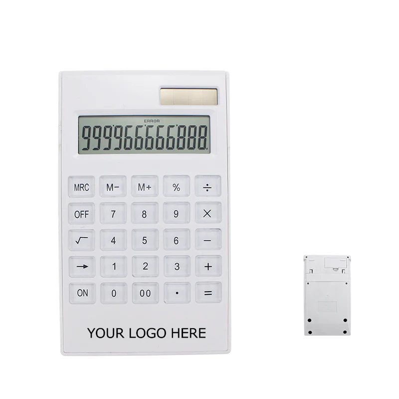 Solar Power Transparent Button Calculator for Business Office School Calculating MOQ 50