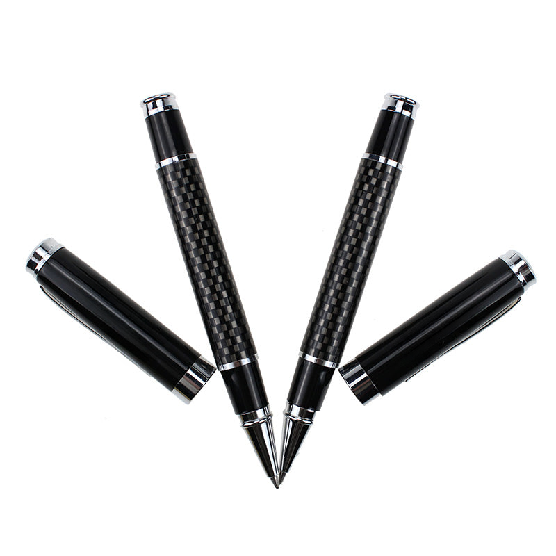 Carbon Fiber, Premium Metal Gel Ink Signature Pens, Black Ink Smooth Writing, Executive Signature Pen for Business, MOQ 10