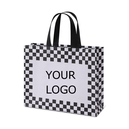 12.60"x10.24"x3.94" Lamination Non-woven Shopping Tote Bag Eco-friendly Storage Bag